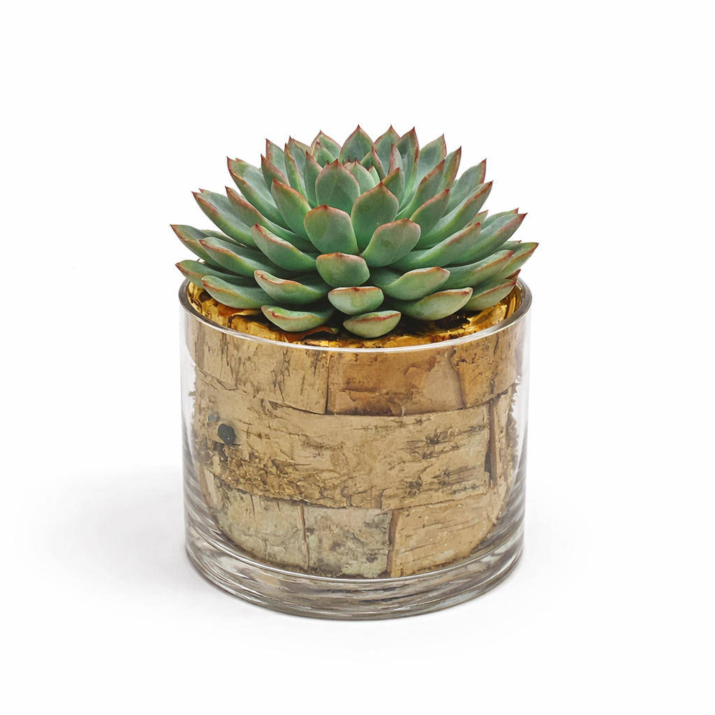 Succulent / round / glass
