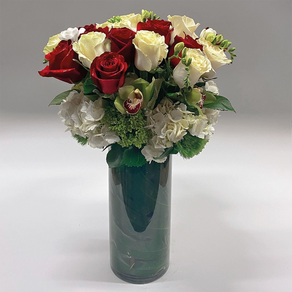 Red White Delight - Heather Floral - Delivery Same Day