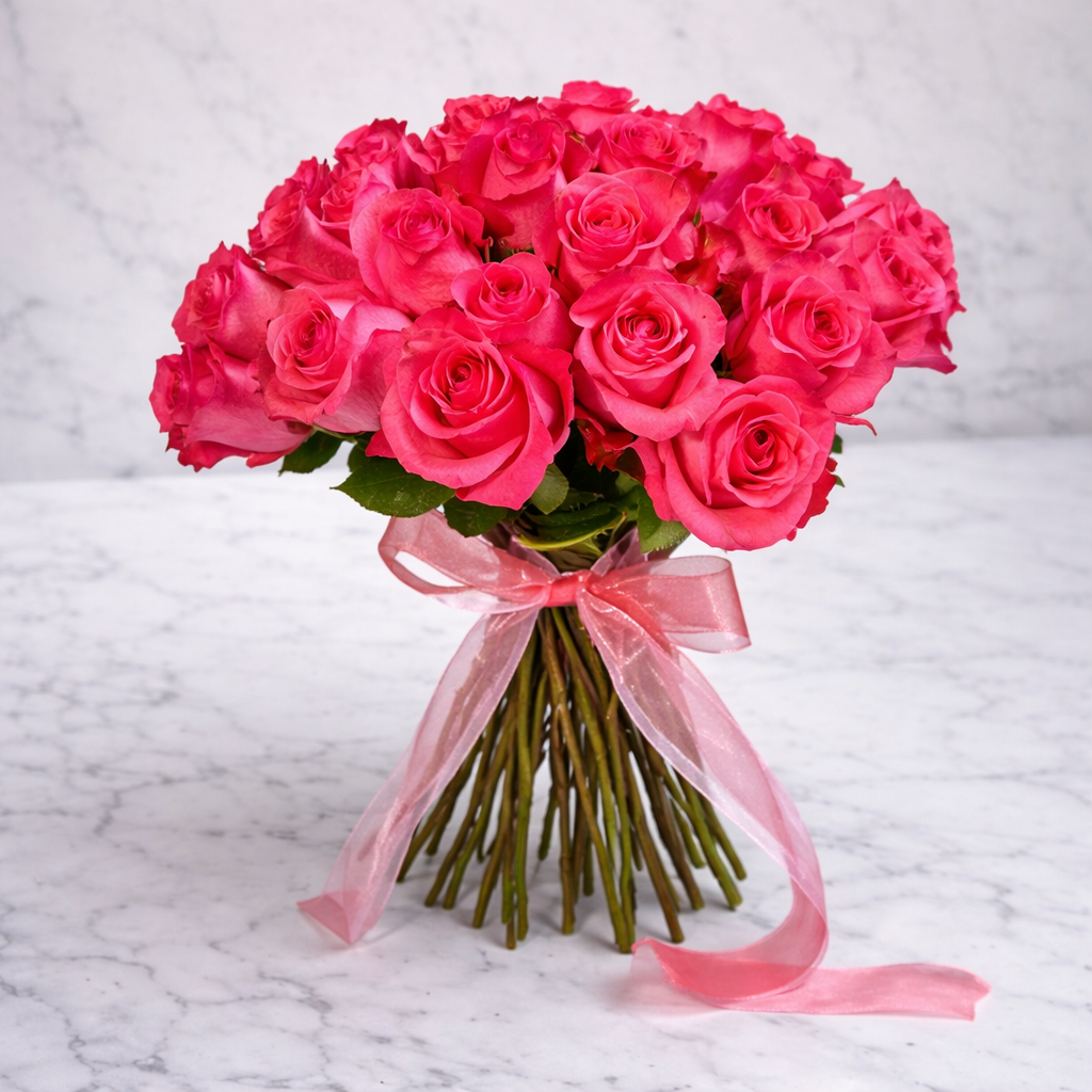 The Elegant Pink Rose Bouquet by Heather Floral showcases premium fresh pink roses, expertly hand-tied to highlight softness, balance, and luxury. Photographed on a refined marble background to emphasize color and texture, this bouquet is ideal for romantic gestures, birthdays, and elegant gifting. Available with Free Same-Day Delivery in Manhattan, from a trusted New York City florist.

flower shop Manhattan, luxury florist NYC, New York florist, pink rose bouquet NYC, fresh cut fl