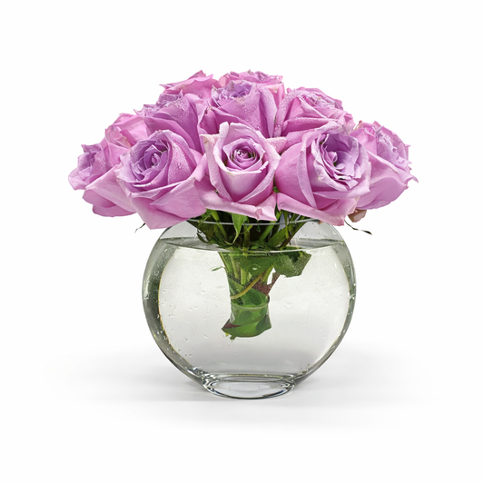 Floating purple roses