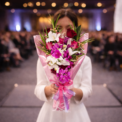 Presentation Bouquet by Heather Floral, your trusted flower shop Manhattan. This luxury floral design features premium blooms, handcrafted by our expert New York florist. Available with free same day flower delivery Manhattan and Manhattan flower delivery within NYC.