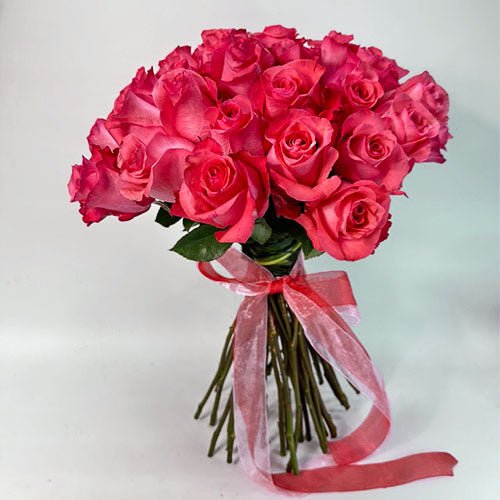 Elegant Pink Rose Bouquet - Heather Floral - Delivery Same Day