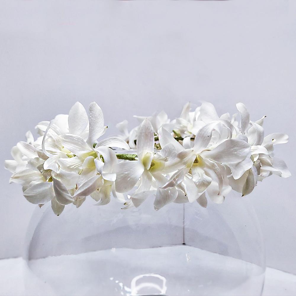 Hawaiian Dendrobium Orchids Crown - Heather Floral - Delivery Same Day