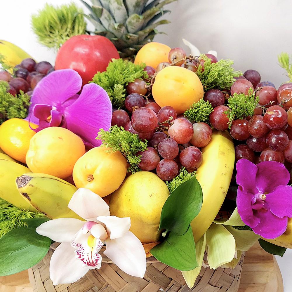 Tropical Basket Fruit - Heather Floral - Delivery Same Day