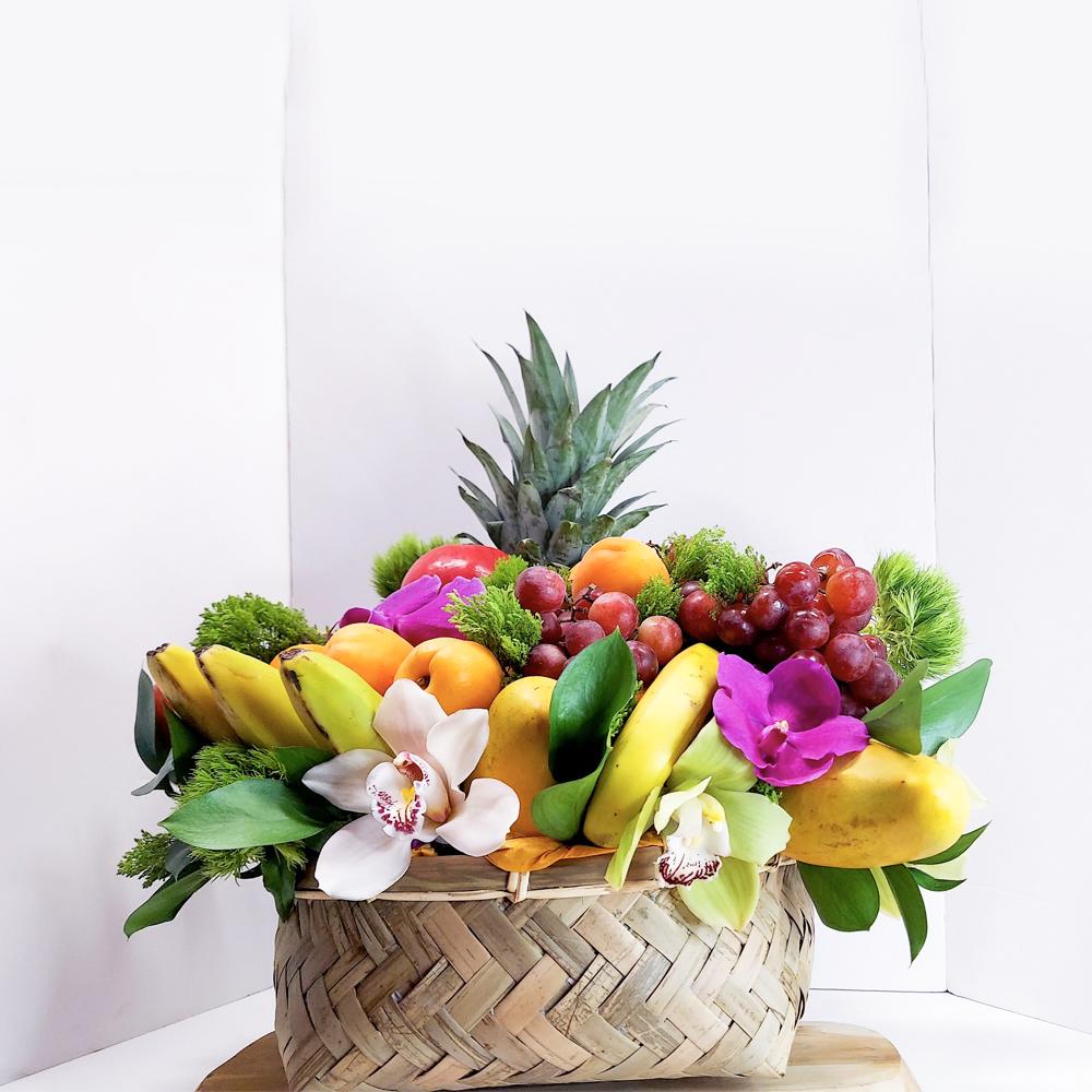 Tropical Basket Fruit - Heather Floral - Delivery Same Day