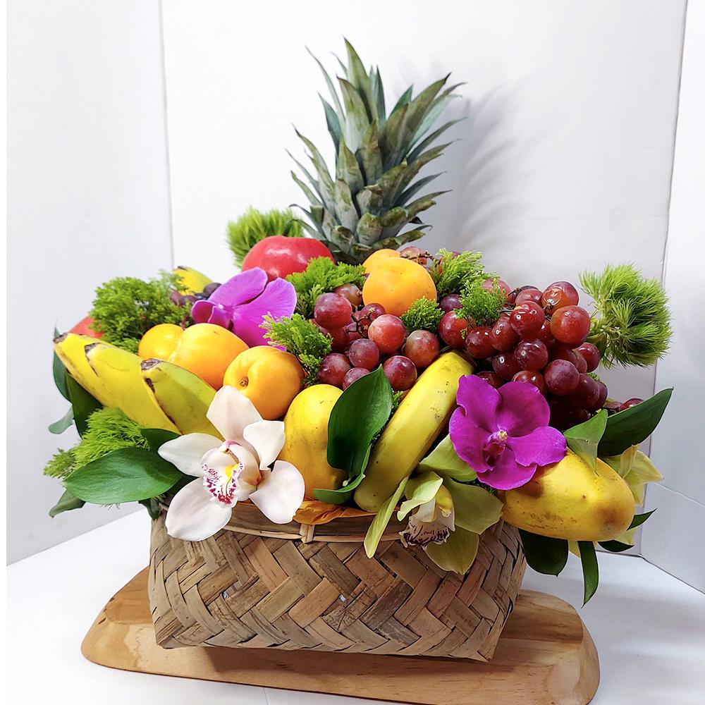 Tropical Basket Fruit - Heather Floral - Delivery Same Day